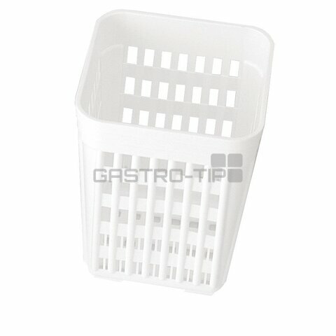 Košík na příbory - hranatý bílá