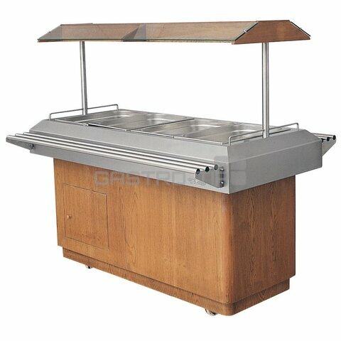 Vyhřívaný salátový bar 4xGN1/1 - Ořech