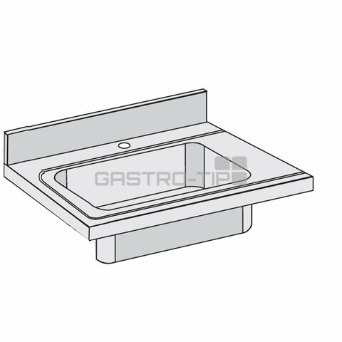 Stůl k myčce 700x700 L + dřez