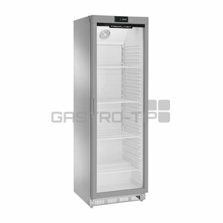 Skříň chladící AKD 400RG SS 360 L nerez/sklo