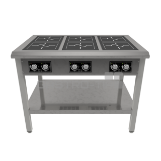 Sporák indukční PIN 06 F 30kW (hranaté zóny 6x 5kW)