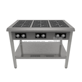 Sporák indukční PIN 06 R 30kW (Kulaté zóny 6x 5kW)