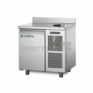 Mrazící stůl TA09/1BS s deskou, dřezem a zadním lemem