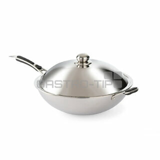 Pánev nerezová WOK s poklicí (Ø 360 mm, 2,75 kg)