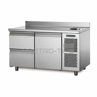 Chladící stůl TA13/2MS s deskou, dřezem a zadním lemem