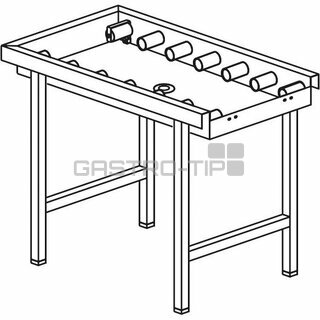 Stůl válečkový s vanou 1600 x 650 x 850 mm