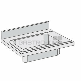 Stůl k myčce 700x700 L + dřez