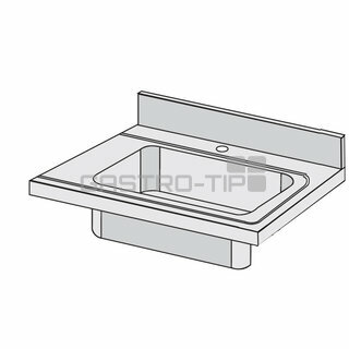 Stůl k myčce 700x700 P + dřez