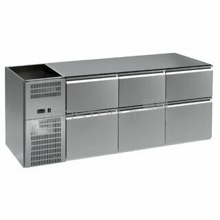 Stůl chladící barový RBOS-106E (3 sekce/délka 2090mm)