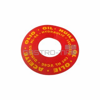 Nálepka kulatá Ø70mm pro uzávěr oleje